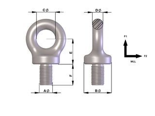 Townley Eye Bolt with Metric Fine thread