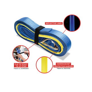 Austlift Ratchet Tie Down Replacement Strap - Hook & Keeper