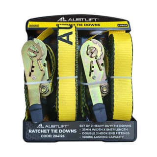 Austlift Ratchet Tie Down 2 Pack - Double J Hook
