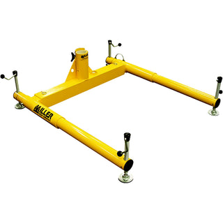 Yellow metal bracket with 'Miller' branding on a white background