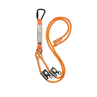 Double Adjustable Rope Lanyard With Karabiner & X2 Rope Grabs