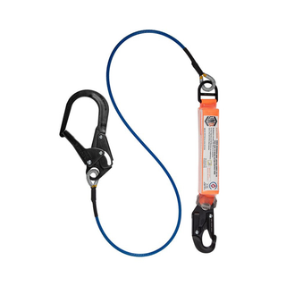 Elite Single Leg Shock Absorbing 2M Wire Rope Lanyard