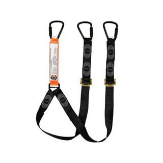Elite Double Leg Shock Absorbing 2M Adjustable Lanyard with Carabiners