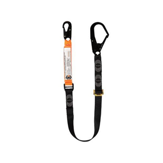 Elite Single Leg Shock Absorbing 2M Adjustable Lanyard with Snap Hook and Scaffold Hook