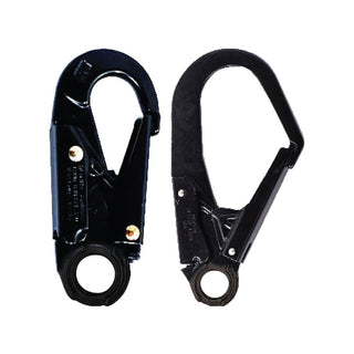 Elite Single Leg Shock Absorbing 2M Adjustable Lanyard with Snap Hook and Scaffold Hook