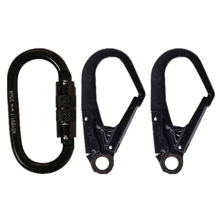 Elite Double Leg Shock Absorbing 2M Adjustable Lanyard with Carabiner & Scaffold Hooks